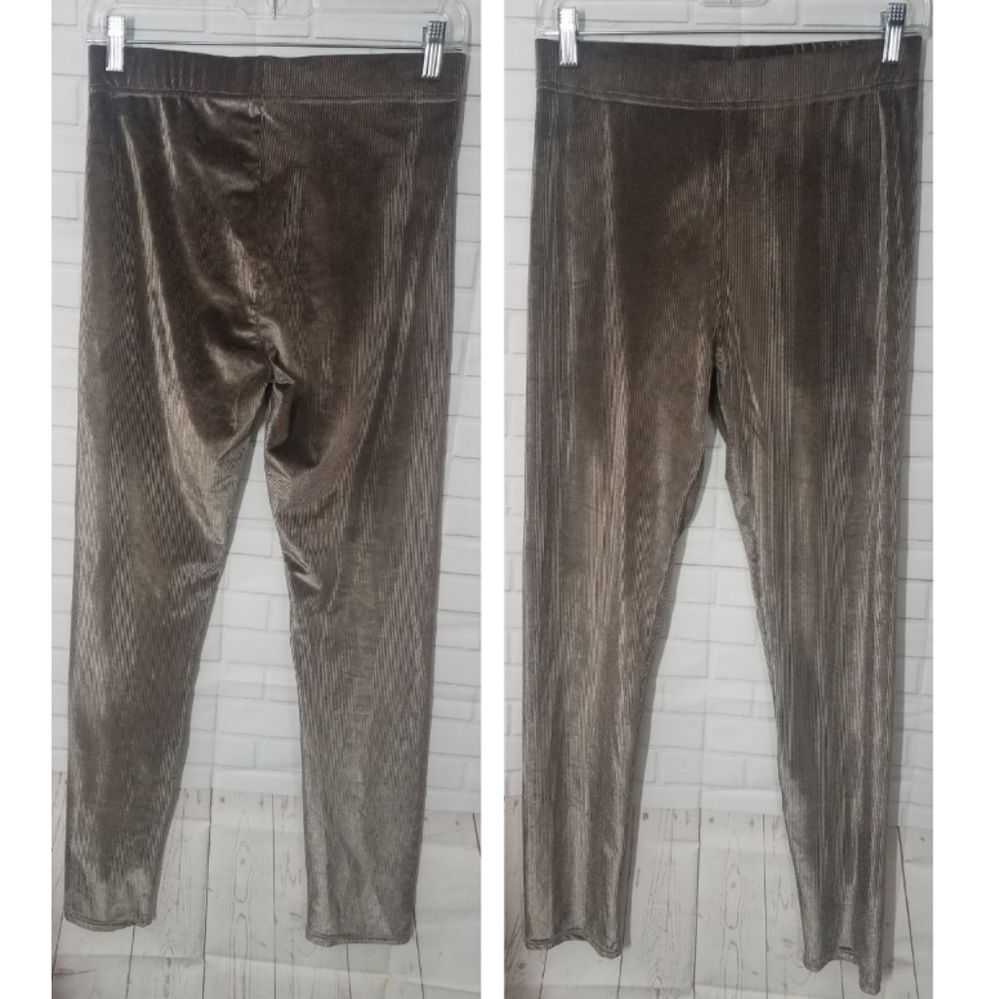 Taupe Brown/ Gray Corduroy Leggings Tights